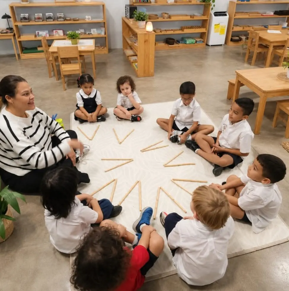 Actividad creativa en el salón